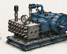 Plunger skid rails mounting