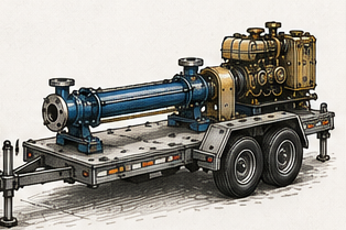 Helical trailer mounting